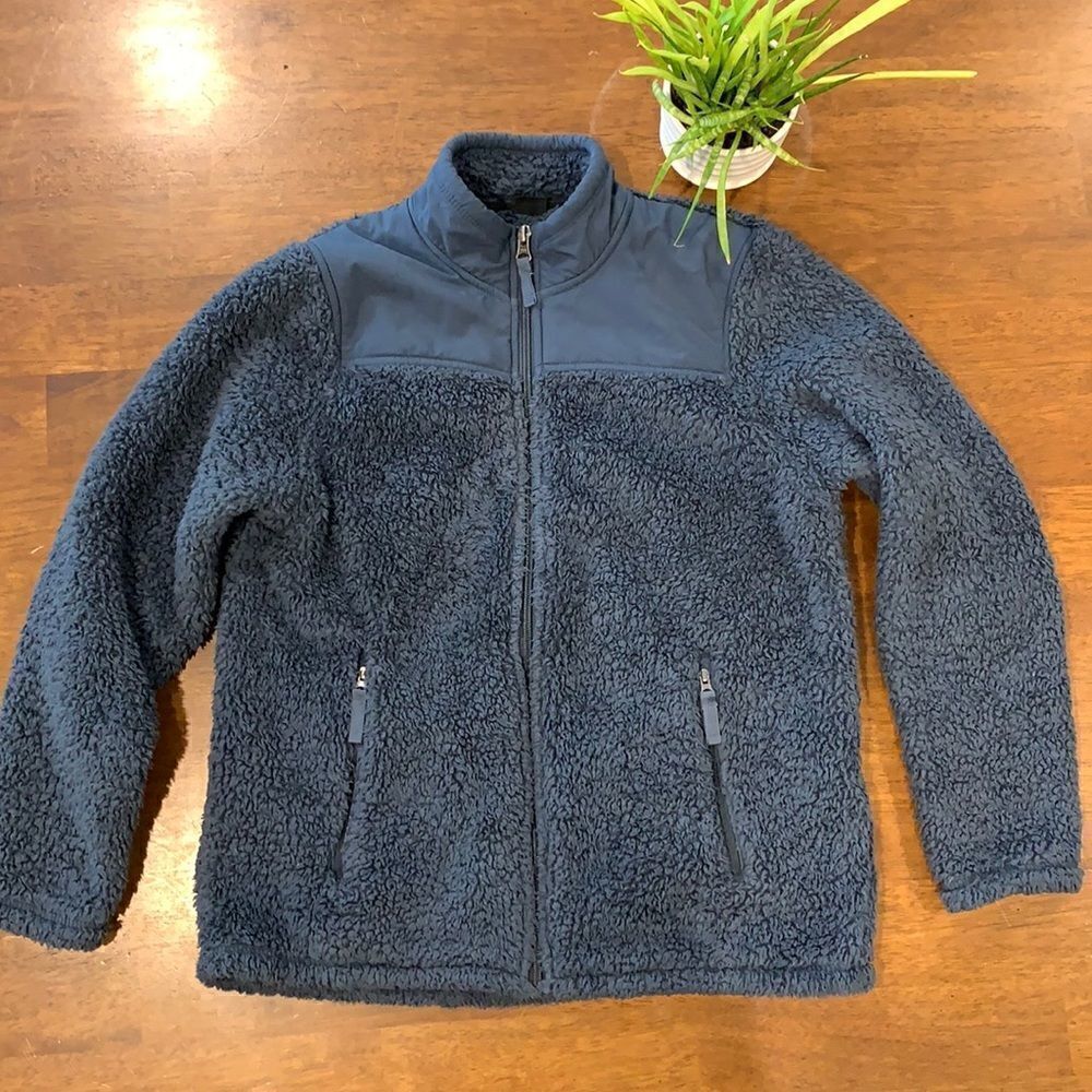 32 Degrees Sherpa Jacket Blue Zip L